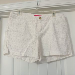 Lilly Pulitzer Kelly Shorts White Eyelet